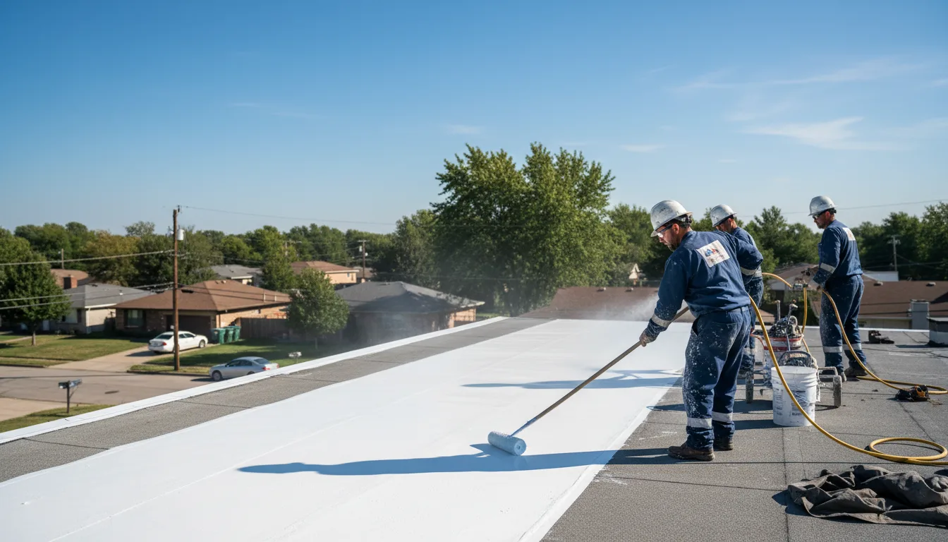 Commercial roof coating in Leonard, MO near me